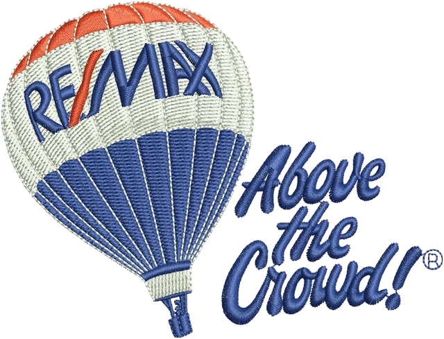 Remax Logo 4 Embroidery Design embroidery design shown stitched on fabric