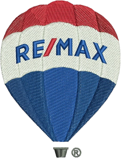 Diseño de bordado Remax nuevo logotipo 2018 3 sobre tela