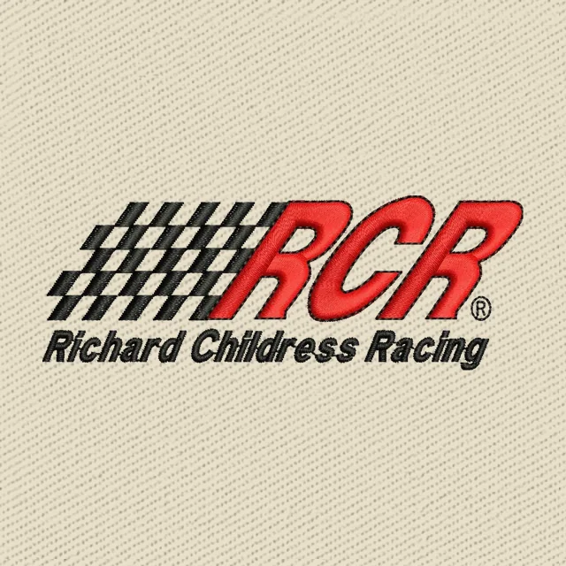 Richard Childress Racing RCR Checkered Logo Embroidery Design