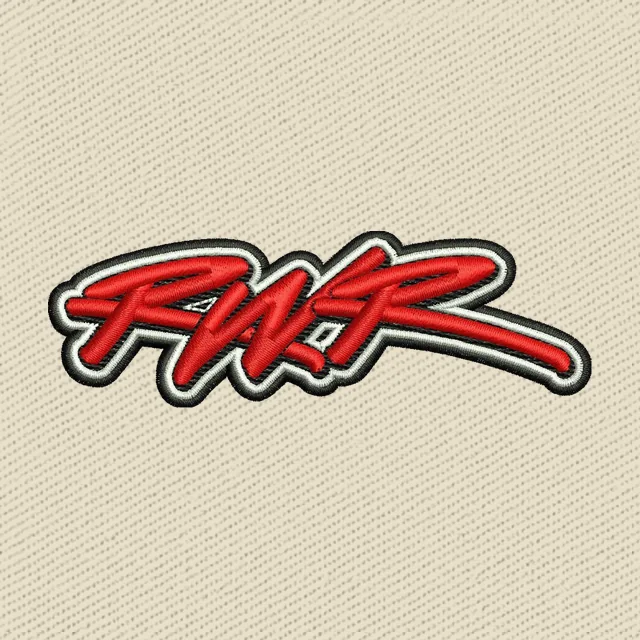 Rick Ware Racing Red RWR Script Logo Embroidery Design