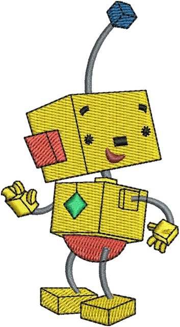 Motif de broderie Billy Bevel de Rolie Polie Olie brodé sur tissu