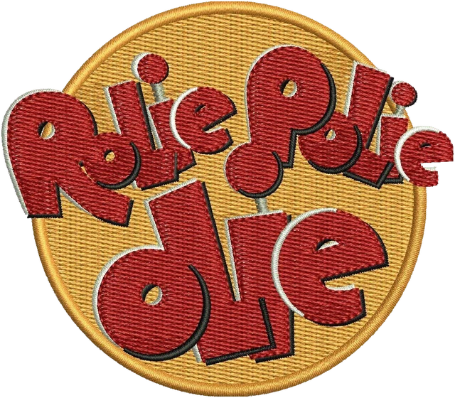 Rolie Polie Olie Logo Embroidery Design embroidery design shown stitched on fabric