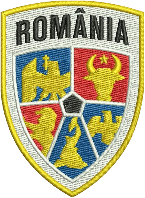 Motif de broderie Logo de l'équipe nationale de football de Roumanie brodé sur tissu