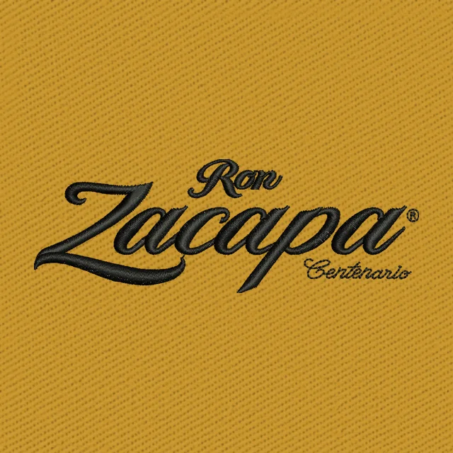Motif de broderie texte noir Ron Zacapa Centenario