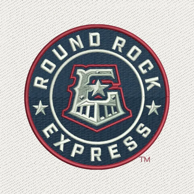 Diseño de bordado insignia béisbol Round Rock Express