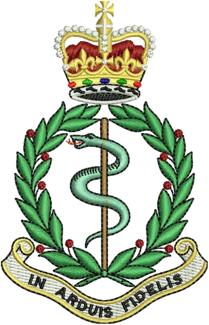 Motif de broderie Royal Army Medical Corps Écusson brodé sur tissu