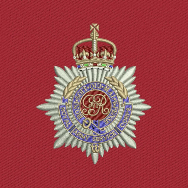 Disegno da ricamo stella coronata Royal Army Service Corps