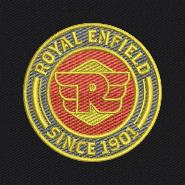 Motif de broderie emblème rond Royal Enfield 1901