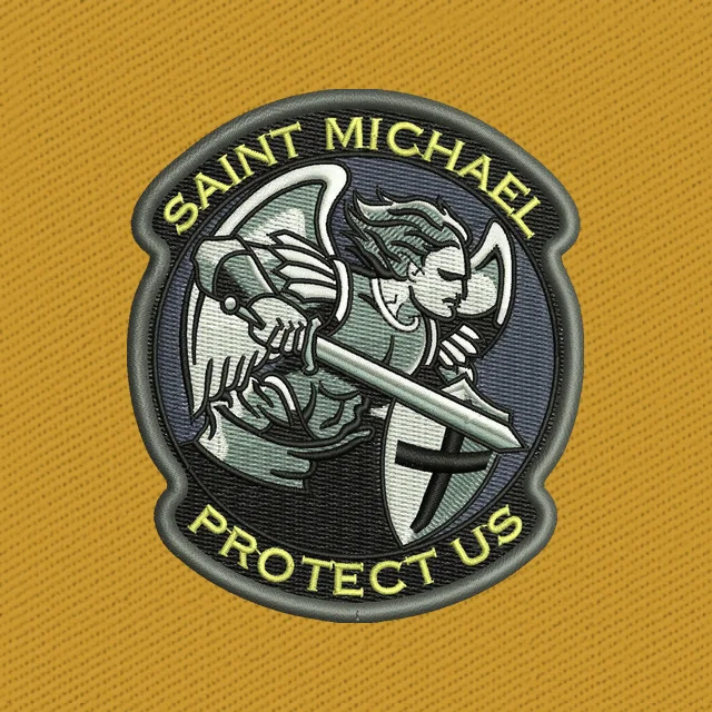 Saint Michael Protect US Logo Stickdatei