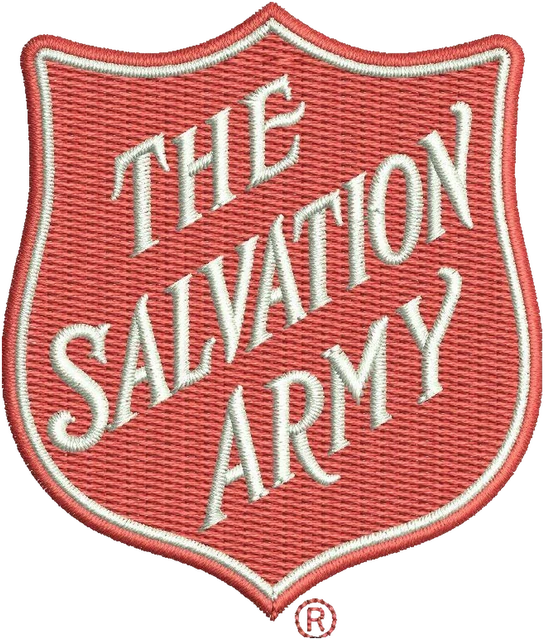 Stickdatei Salvation Army Stickdatei auf Stoff gestickt