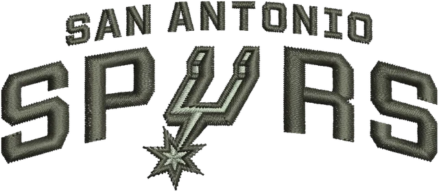 San Antonio Spurs Logo Embroidery Design embroidery design shown stitched on fabric