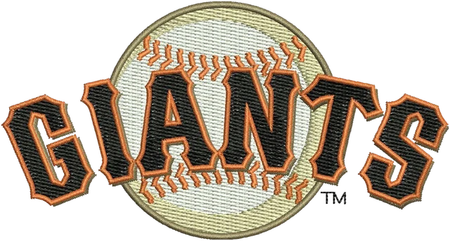 San Francisco Giants Logo Embroidery Design embroidery design shown stitched on fabric
