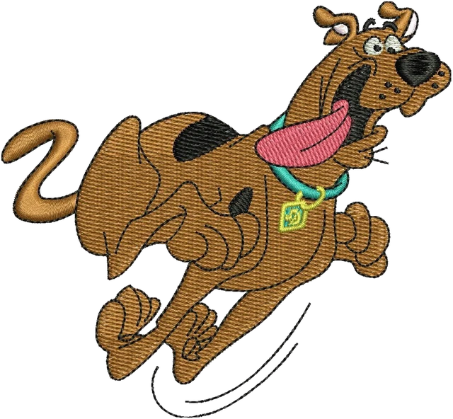 Motif de broderie Scooby Doo 3 brodé sur tissu
