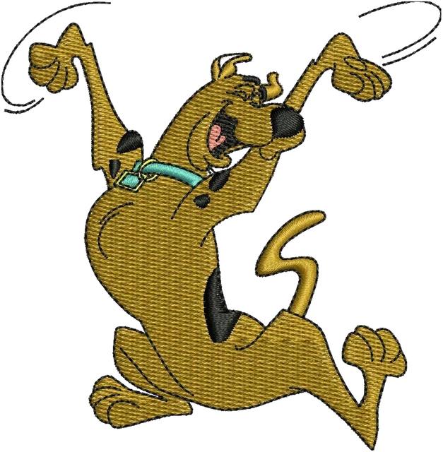 Motif de broderie Scooby Doo 5 brodé sur tissu