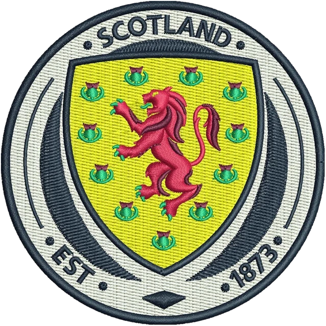 Diseño de bordado Logotipo del equipo nacional de fútbol de Escocia sobre tela