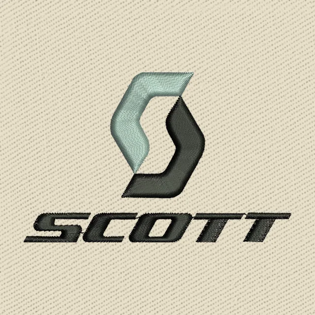 Scott Dirt Bike Racing Logo Stickdatei