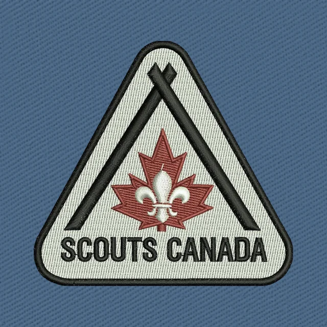 Disegno da ricamo emblema triangolare Scouts Canada