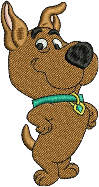 Stickdatei Scrappy-Doo Stehende Pose auf Stoff gestickt