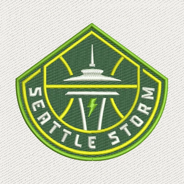 Seattle Storm Schildlogo mit Space Needle Stickdatei