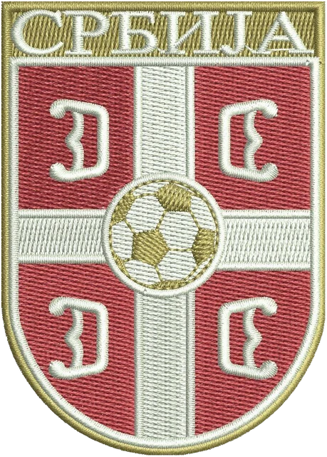 Ricamo Serbia National Football Team Stemma su tessuto