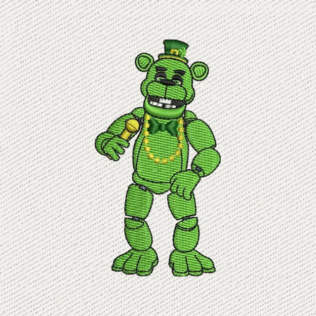 Diseño de bordado Freddy trébol como duende verde