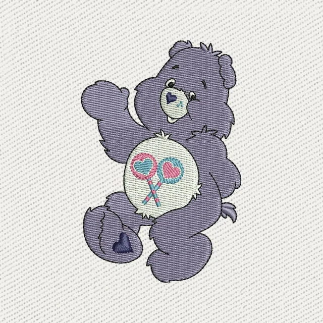 Diseño de bordado Osita Compartir saludando