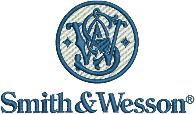 Diseño de bordado Smith and Wesson logotipo 2 sobre tela