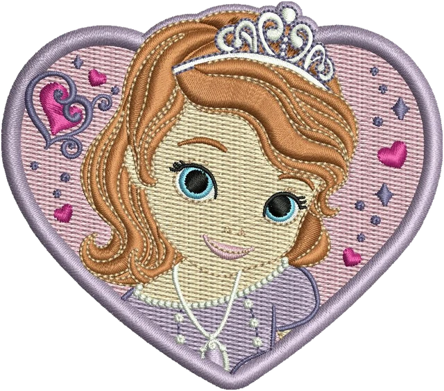 Ricamo Sofia the First animata su tessuto