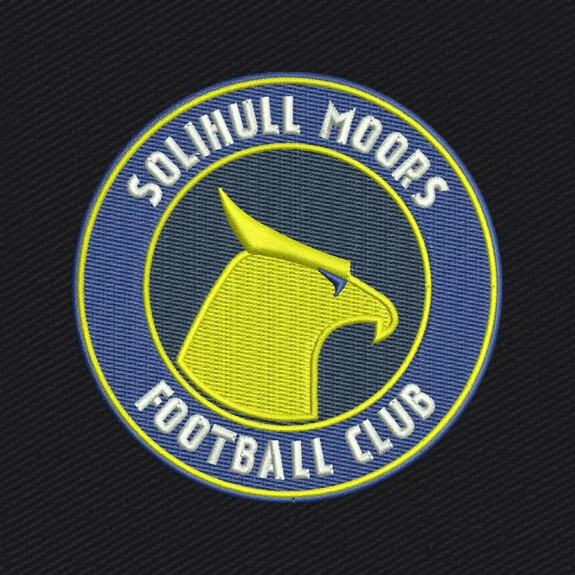 Solihull Moors Yellow Bird Round Badge Embroidery Design