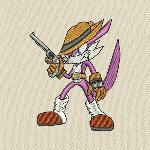 Fang the Sniper Cowboyhut Revolver Stickdatei