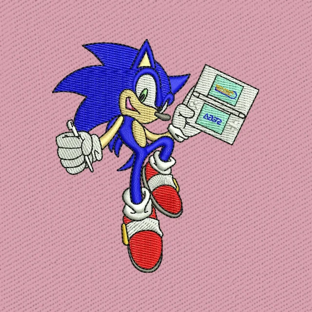 Sonic Adventure Pose con tarjeta