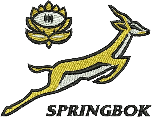 Ricamo Logo del rugby sudafricano su tessuto