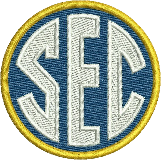 Motif de broderie Southeastern Conference nouveau logo brodé sur tissu