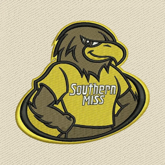 Southern Miss Golden Eagles Mascot Logo Stickdatei