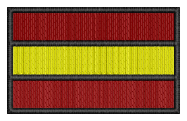 Motif de broderie Drapeau de l'Espagne 2 brodé sur tissu