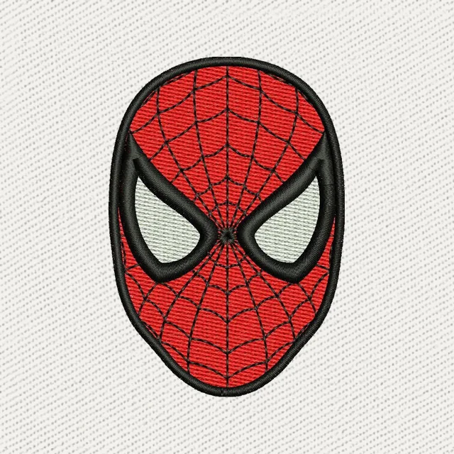 Spiderman Face Embroidery Design