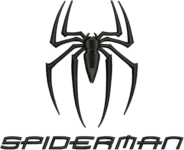 Diseño de bordado Spiderman logotipo 2 sobre tela