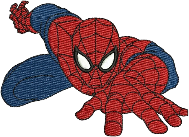 Spiderman Marvel Hero 2 Embroidery Design embroidery design shown stitched on fabric