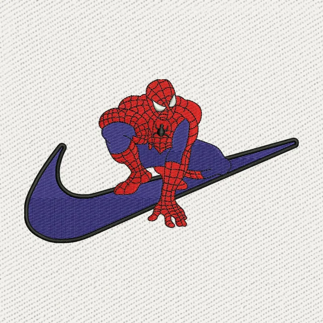 Spiderman Nike 2 Embroidery Design