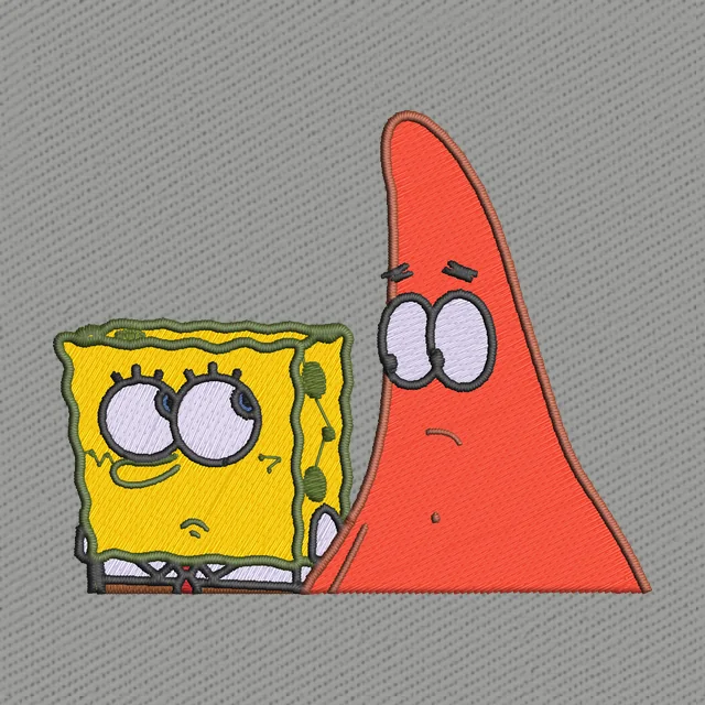 Spongebob and Patrik Designs Embroidery Design