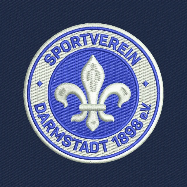 SV Darmstadt 98 Rundwappen mit Lilie Stickdatei
