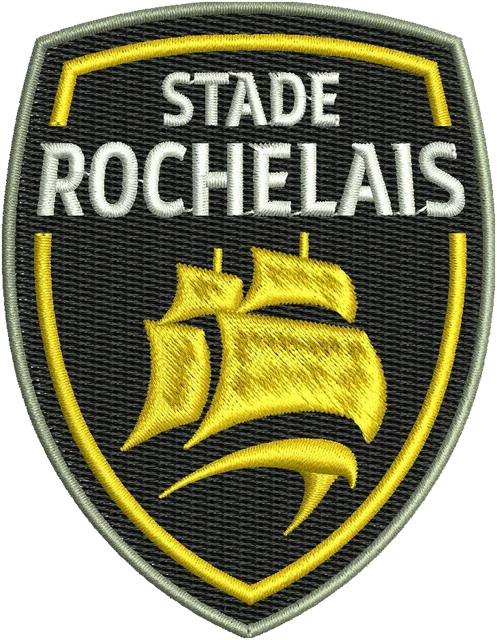 Motif de broderie Stade Rochelais logo brodé sur tissu