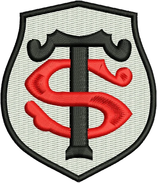 Motif de broderie Logo de l'équipe de rugby Stade Toulousain brodé sur tissu