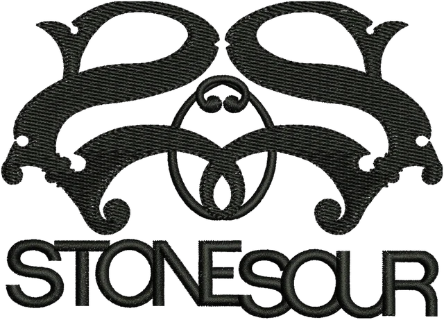 Ricamo Disegno da ricamo Stone Sour doppia S e scritta su tessuto