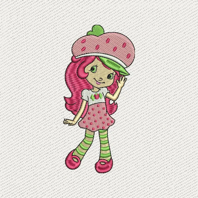 Strawberry Shortcake con traje rosa