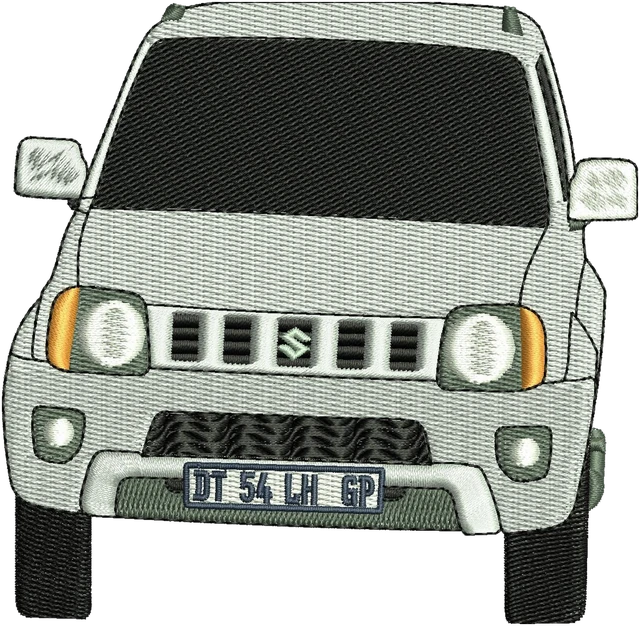 Ricamo Suzuki Jimny Jeep 2 su tessuto
