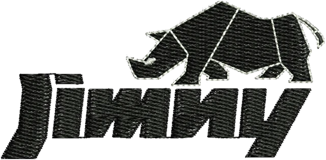 Ricamo Logo Suzuki Jimny Jeep 2 su tessuto
