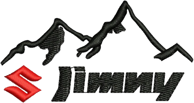 Ricamo Logo SUV Suzuki Jimny su tessuto