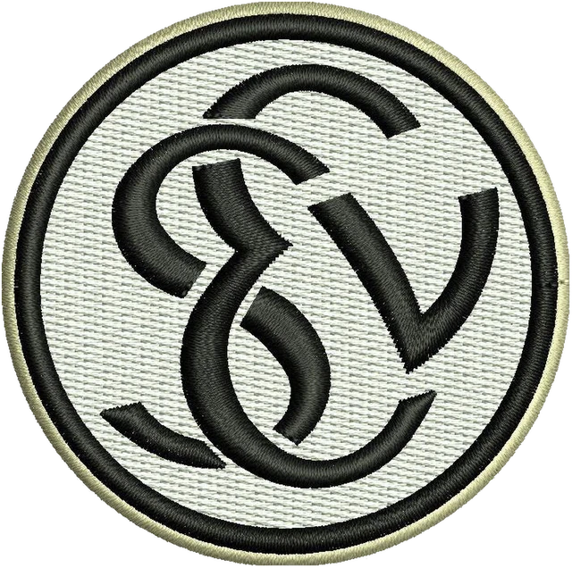 Stickdatei SV Elversberg Football Club Logo Stickdatei auf Stoff gestickt