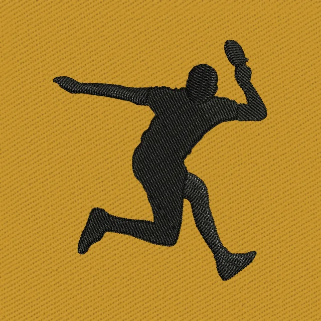 Table tennis player silhouette